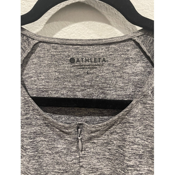 ATHLETA Pacifica Wrap Front Grey Tee - Picture 4 of 7